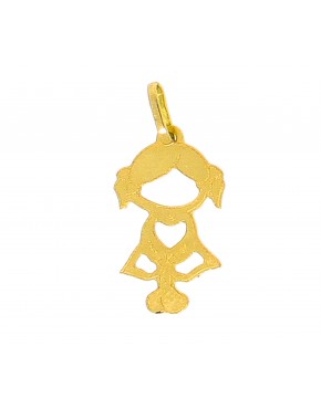 Pingente a laser menina de vestido - 0031026